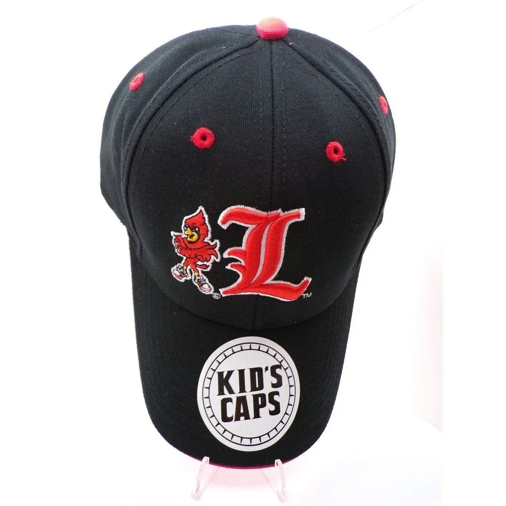 Kid's Caps Boys' Louisville Cardinals Youth Baseball Cap Black L Logo